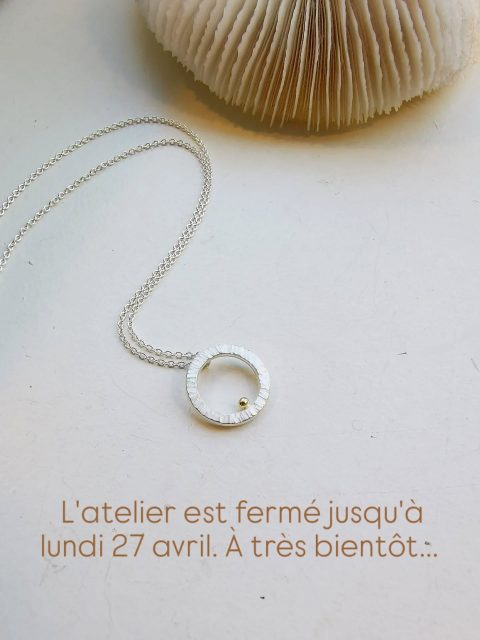 L'atelier est fermé jusqu'à lundi 27 avril. À très bientôt.
.
.
. #bijouxcreateur #brittabrandjewellery #metiersdart uzes #bijoux